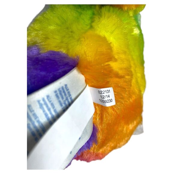 Build-A-Bear Rainbow Tie-Dye Panda Plush Stuffed Animal 16" 2014 Colorful - Picture 6 of 7